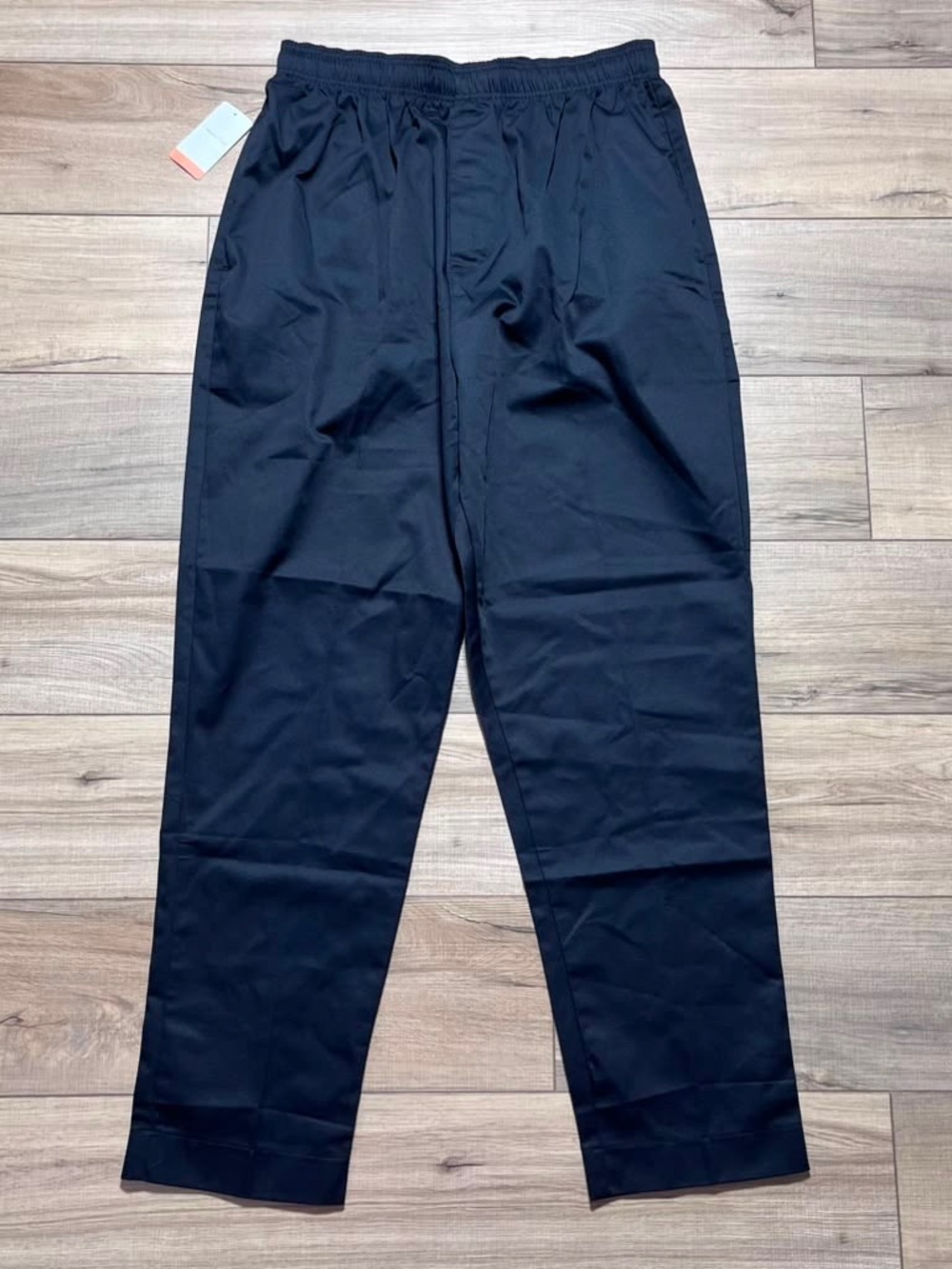 Happy Chef Mens Pull On Culinary Pants Size Large Black
